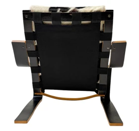 Mid-Century Modern Sculptural Plywood Lounge Chair, The Netherlands 1970s
